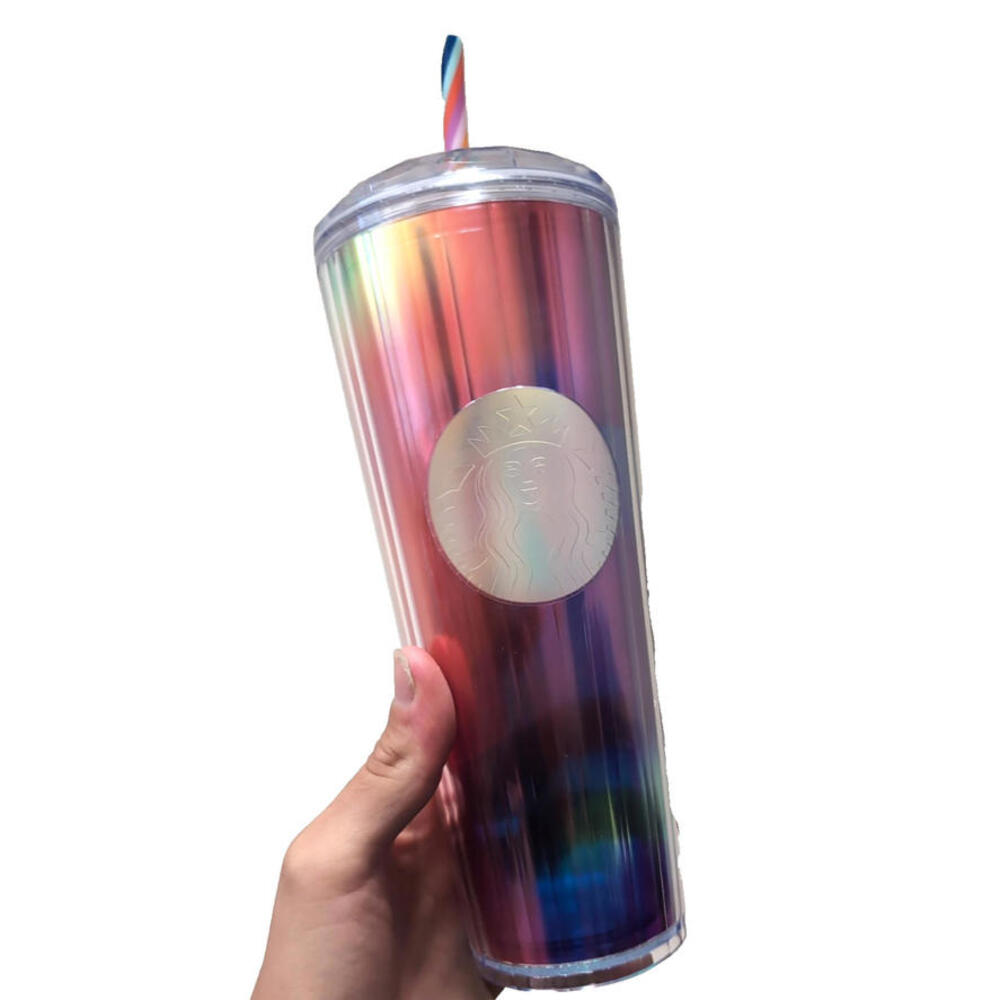 NEW Starbucks 24oz Rainbow Pride Dome Cold Cup Tumbler Kaleidoscope 2021